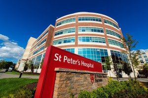St. Peter’s Hospital, an affiliate of St. Peter’s Health Partners, is the largest Catholic acute care community hospital in northeastern New York state. The hospital, founded in 1869 by the Religious Sisters of Mercy, is a voluntary, not-for-profit community tertiary hospital with 442 beds, more than 900 staff physicians, and nearly 6,000 employees.