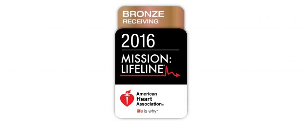 St. Peter’s Hospital has received the Mission: Lifeline Bronze Receiving Quality Achievement Award for implementing specific quality improvement measures outlined by the American Heart Association (AHA) for the treatment of patients who suffer severe heart attacks.