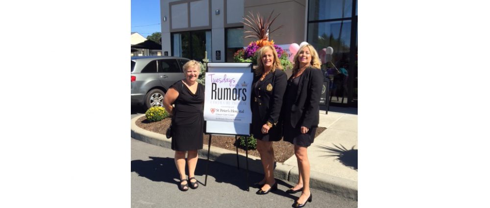 A new program will enable women who are patients at St. Peter’s Hospital Cancer Care Center to enjoy free salon, beauty, and other services at Rumors Salon and Spa in Latham.