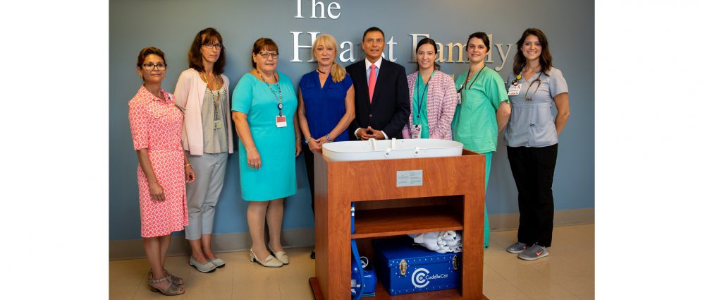 On August 9, a ceremony was held to bless the new Cuddle Cot donated to St. Peter's Hospital NICU, and to thank the donors for their compassionate contribution.