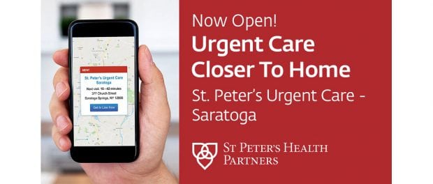 A ribbon-cutting celebration to commemorate the opening of St. Peter’s Urgent Care – Saratoga Springs will take place at noon on Wednesday, August 29, at the practice's location at 377 Church Street in Saratoga Springs.