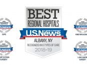 U.S. News & World Report has awarded St. Peter’s Hospital the highest ranking in the Capital Region and one of the highest rankings in New York state for excellent quality of care.