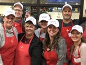 On the evenings of December 11 and December 18, members of the St. Peter's Health Partners Medical Associates leadership team volunteered at the City Mission in Schenectady and served dinner to the Mission's residents and individuals from the community.
